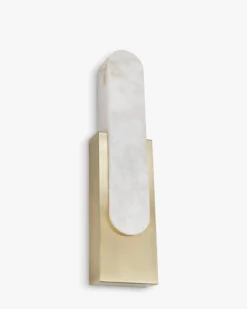 Applique murale, Jade & métal doré, L40 Flatiron