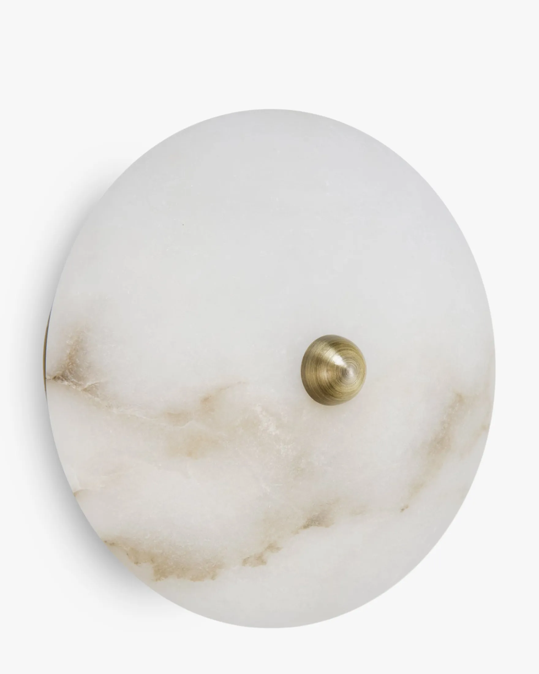 Applique murale ou plafonnier, Jade & métal teinte laiton, Ø16 Janet