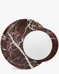 Applique murale, Pierre de marbre rouge, Ø22 Orbe