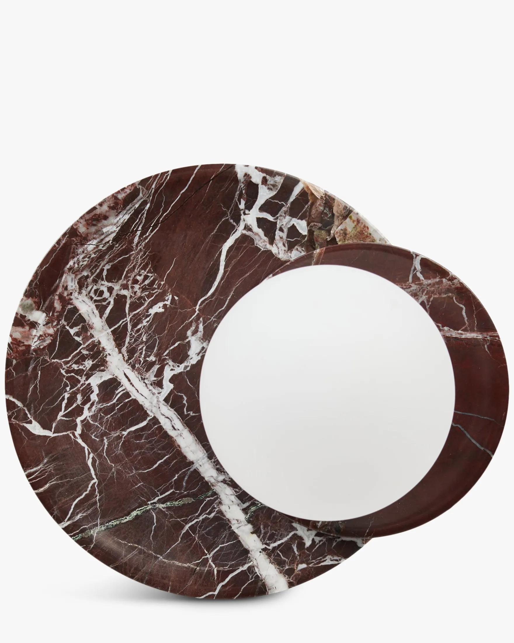 Applique murale, Pierre de marbre rouge, Ø22 Orbe