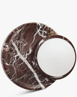 Applique murale, Pierre de marbre rouge, Ø22 Orbe