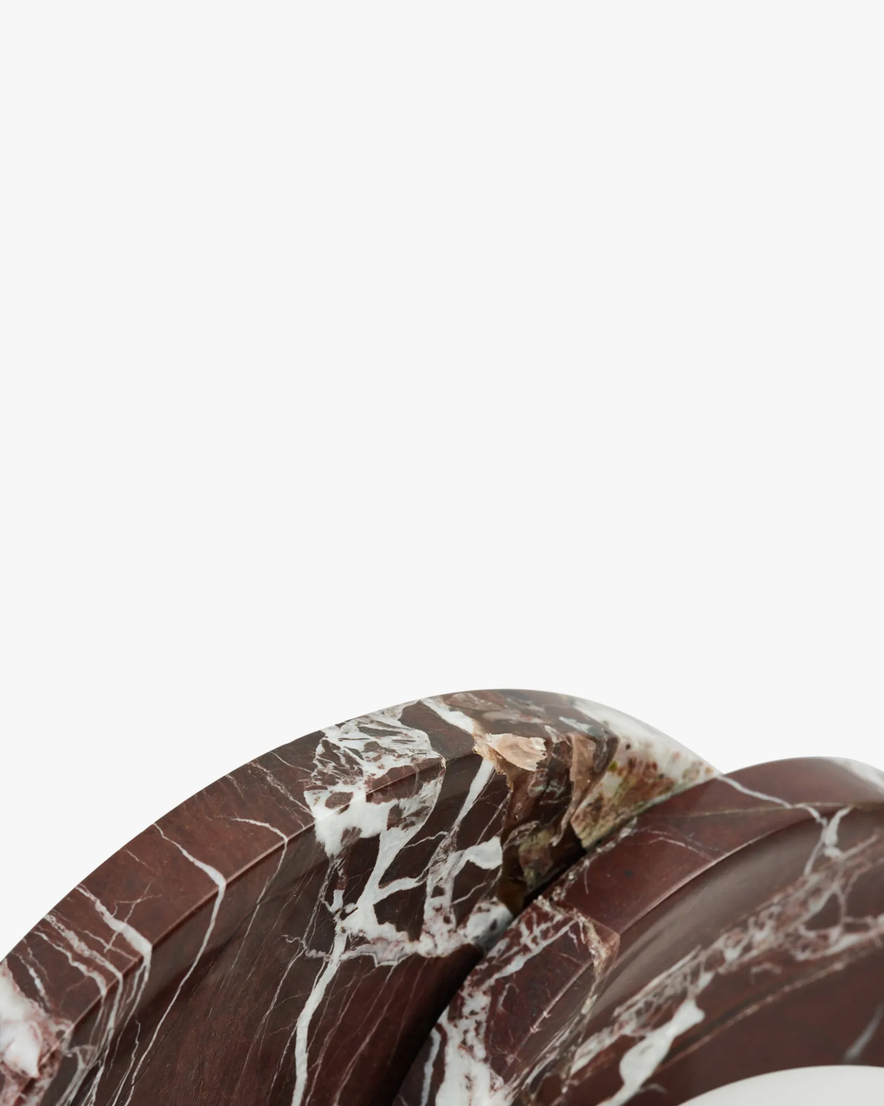 Applique murale, Pierre de marbre rouge, Ø22 Orbe