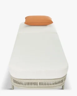 Bain de soleil, Blanc/terracotta waterproof & métal taupe, L200 Florentino