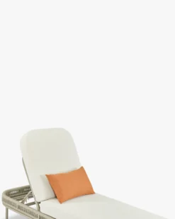 Bain de soleil, Blanc/terracotta waterproof & métal taupe, L200 Florentino
