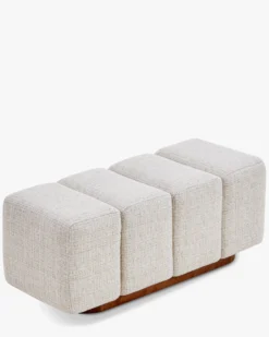 Banc, Bouclé blanc latte, L101 Jollin