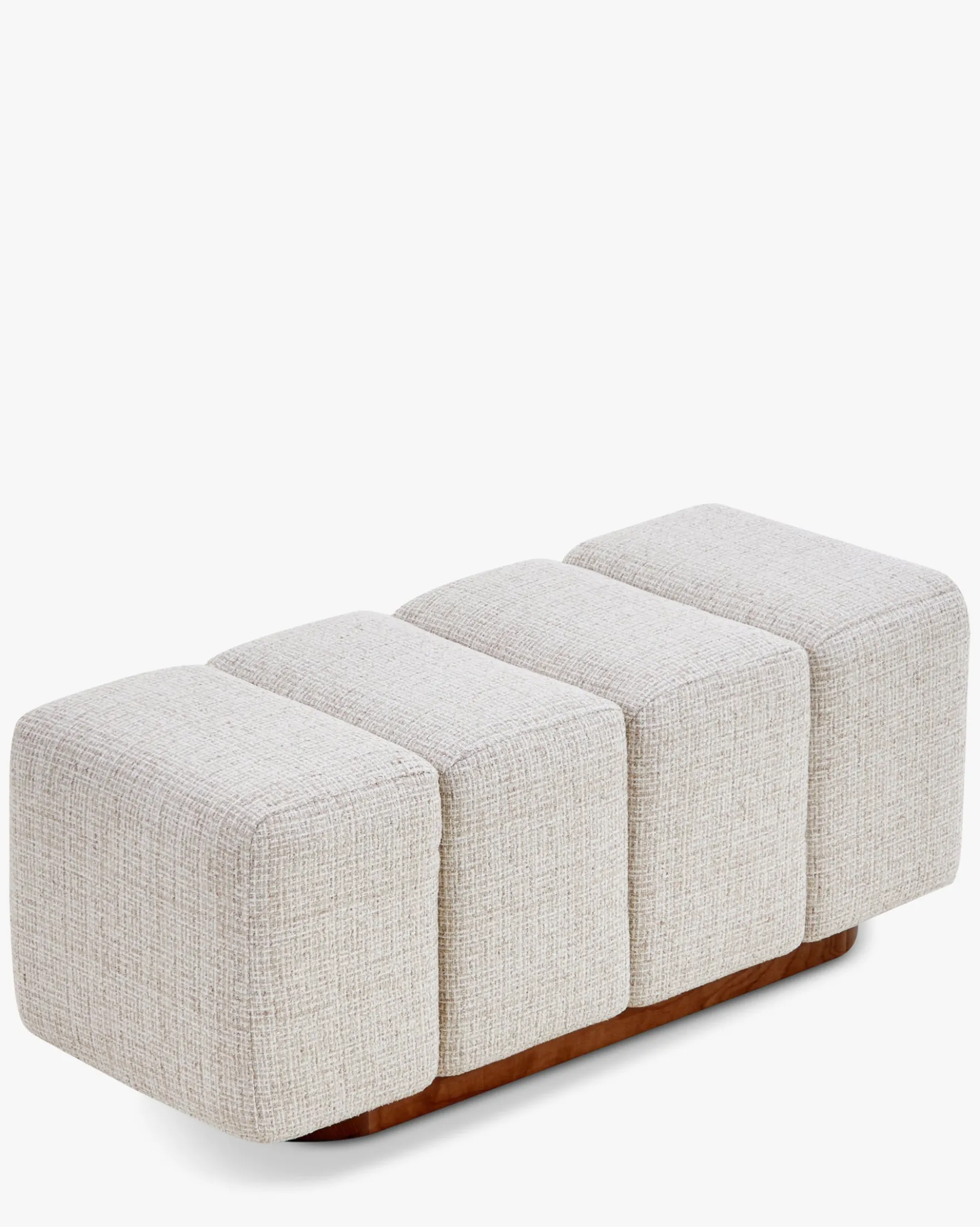 Banc, Bouclé blanc latte, L101 Jollin