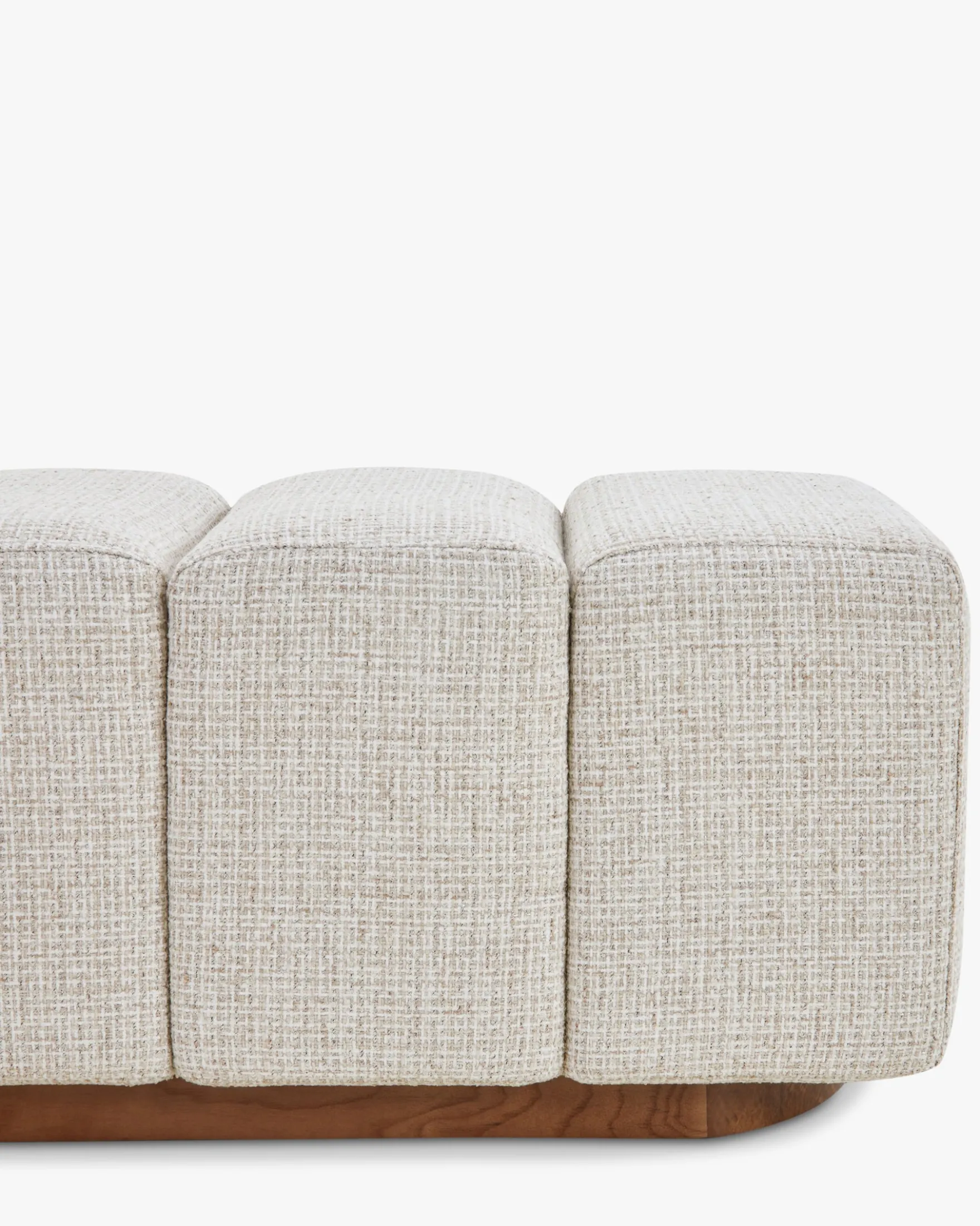 Banc, Bouclé blanc latte, L101 Jollin