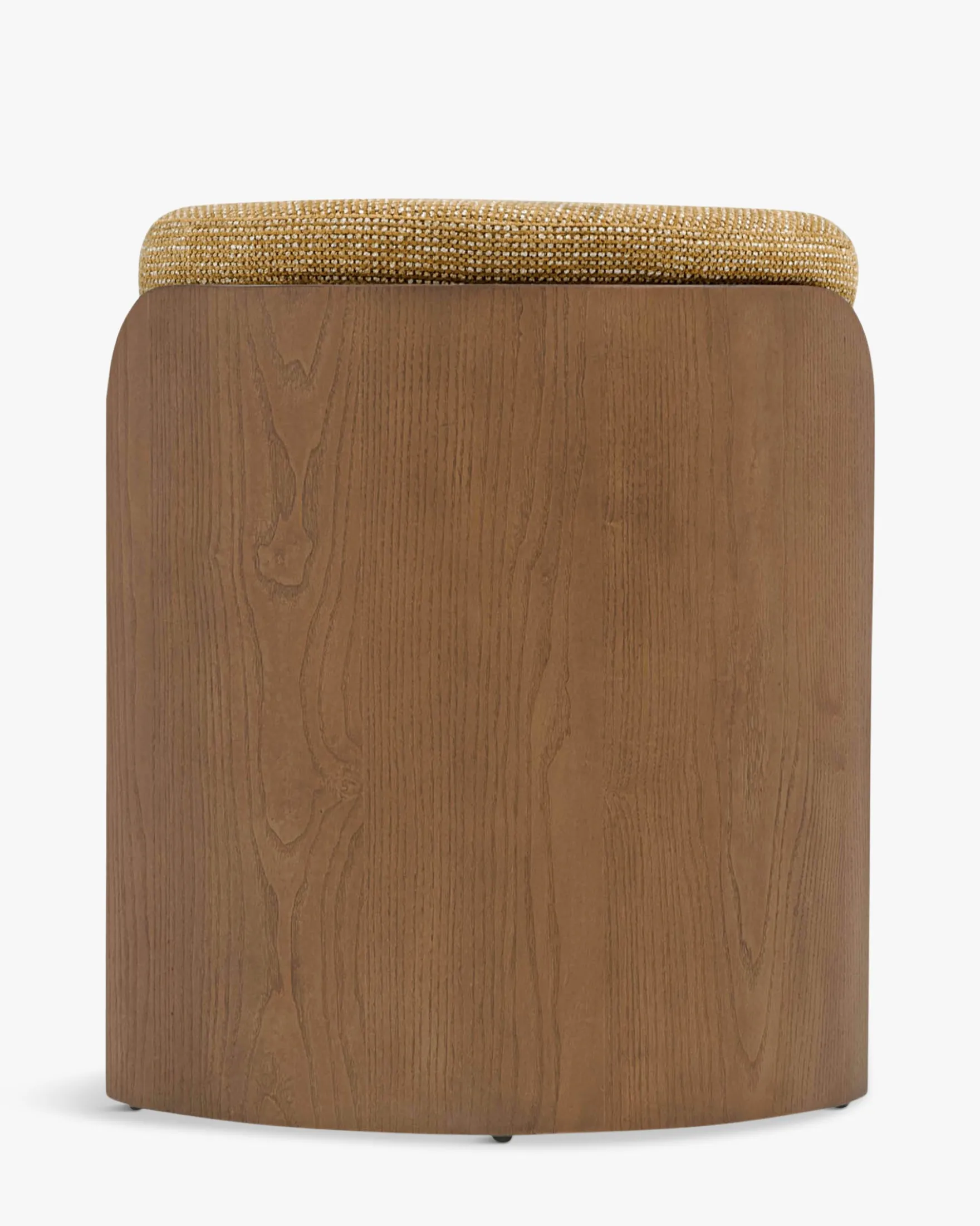 Banc à chaussures, Bois noyer, Tweed marron, L140 Noemia