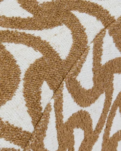 Banc, Entrelacs marron ocre, L100 Enzo