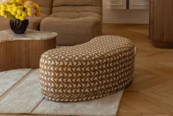 Banc, Entrelacs marron ocre, L100 Enzo