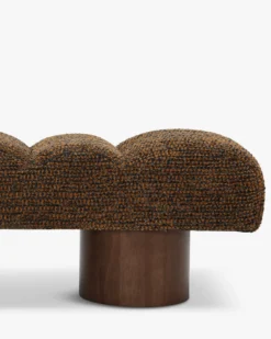 Banc, Tweed cognac texturé, L141 Nova
