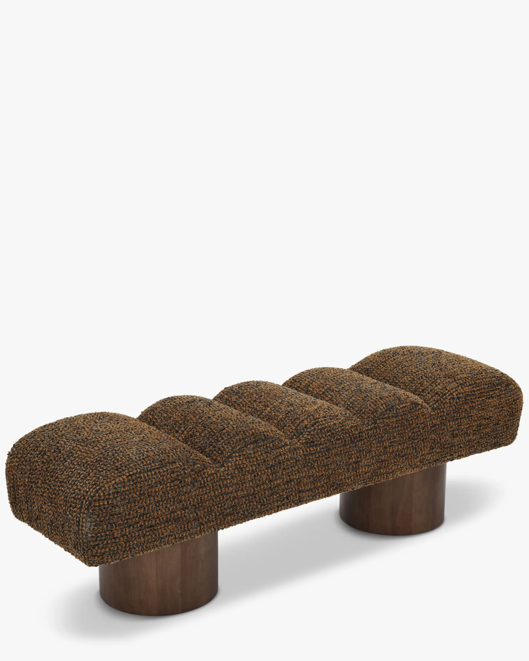 Banc, Tweed cognac texturé, L141 Nova