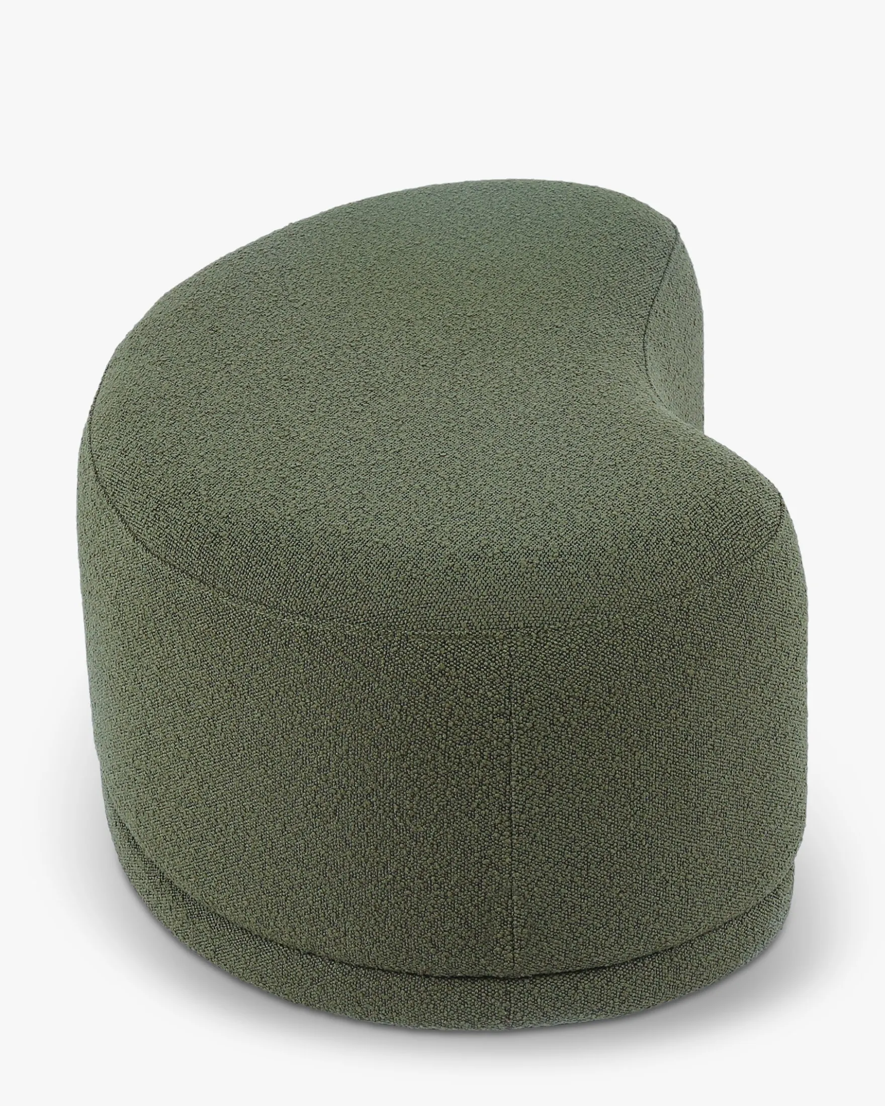 Banc, Vert kaki bouclé, L100 Enzo