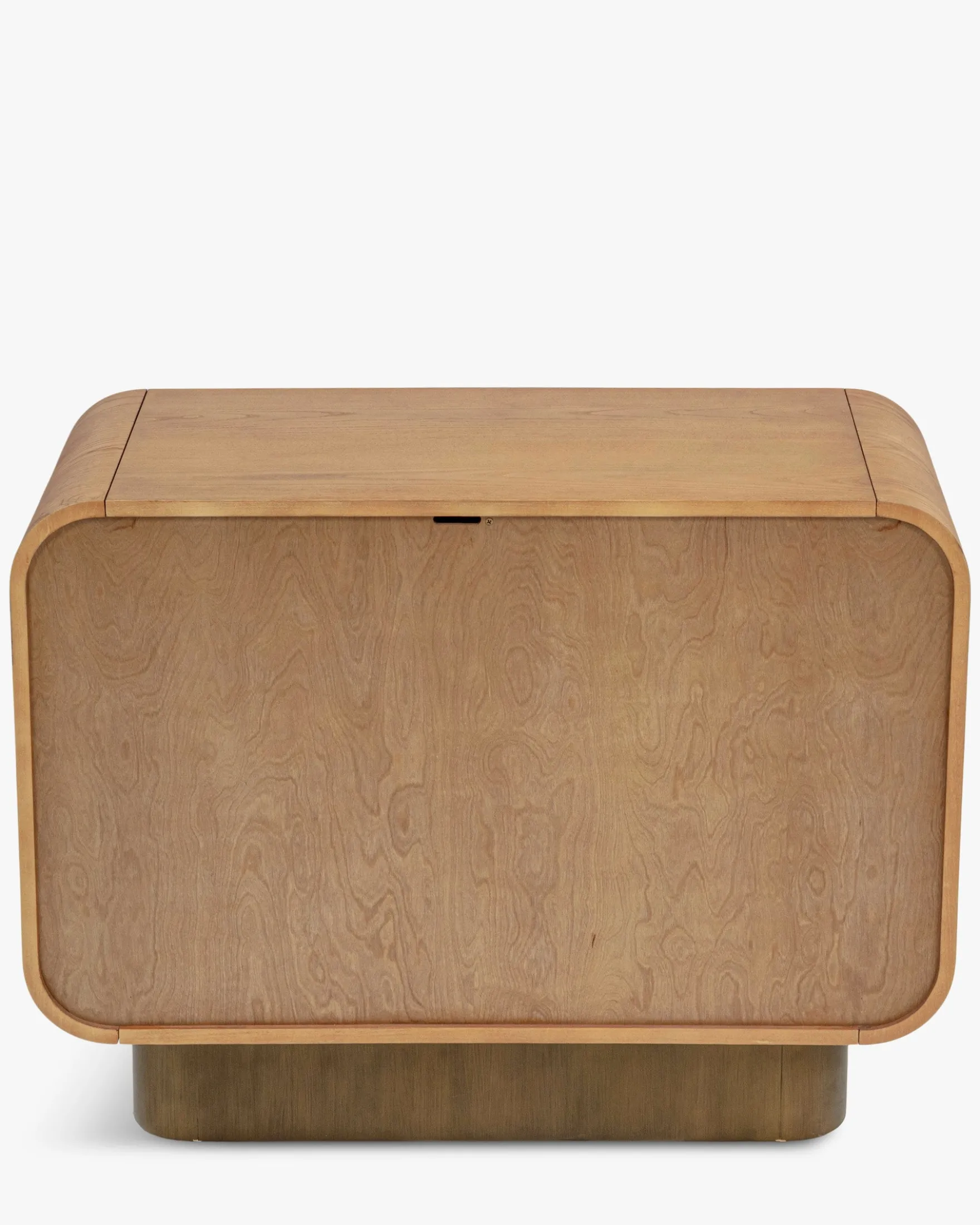 Buffet, Bois blond & bronze brossé, L100 Leylia