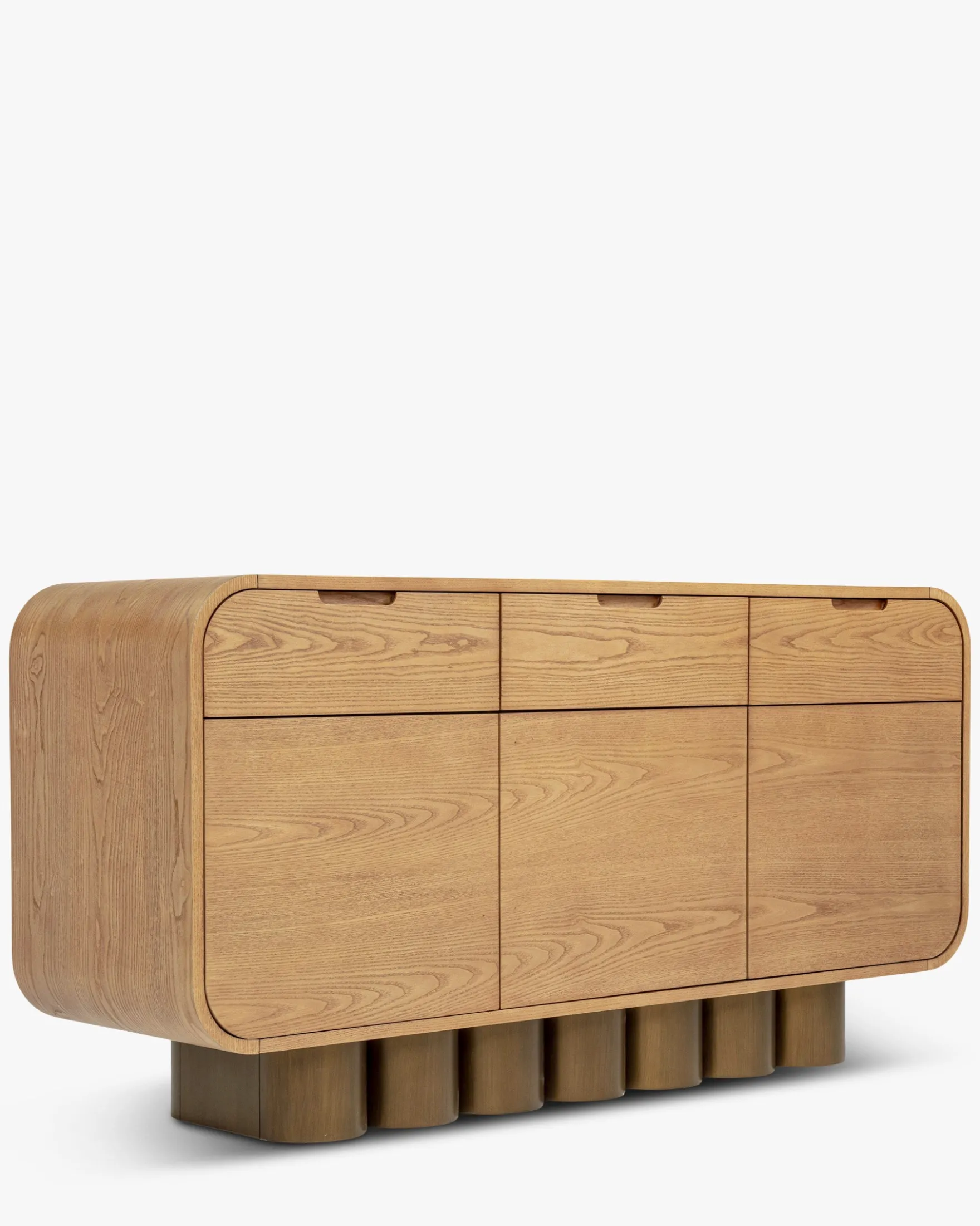 Buffet, Bois blond & bronze brossé, L150 Leylia