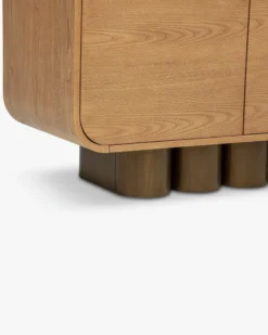 Buffet, Bois blond & bronze brossé, L150 Leylia