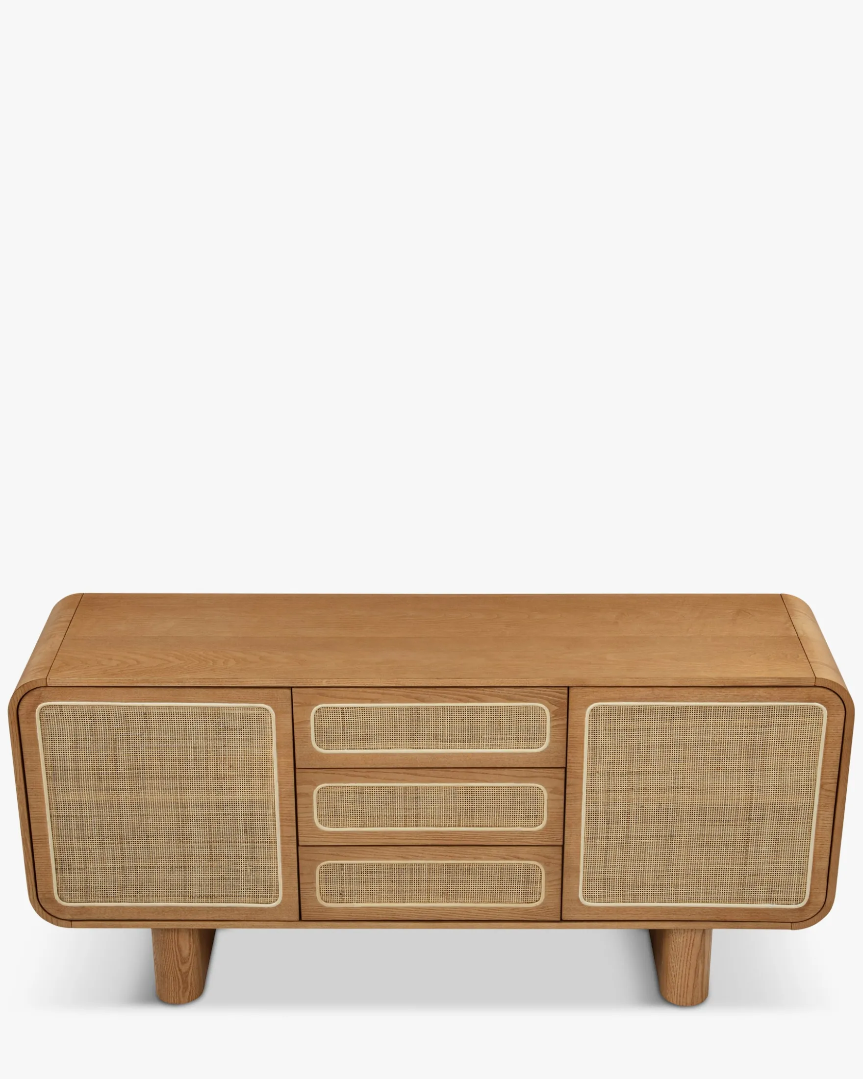 Buffet, Cannage naturel & bois blond, L160 Oxford