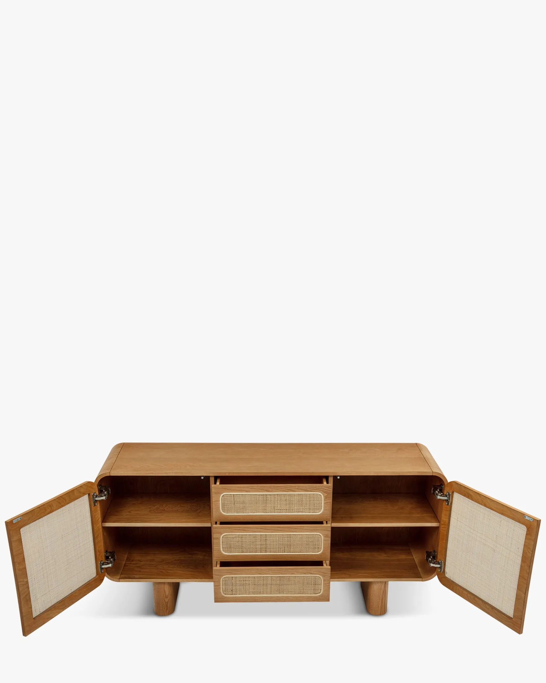 Buffet, Cannage naturel & bois blond, L160 Oxford