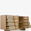 Buffet, Cannage naturel & bois blond, L150 Mayfair