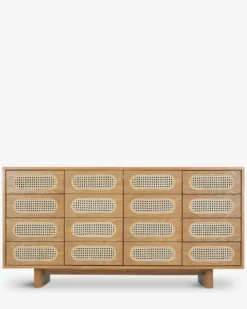 Buffet, Cannage naturel & bois blond, L150 Mayfair