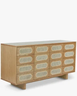 Buffet, Cannage naturel & bois blond, L150 Mayfair