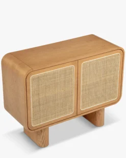 Buffet, Cannage naturel & bois blond, L100 Oxford