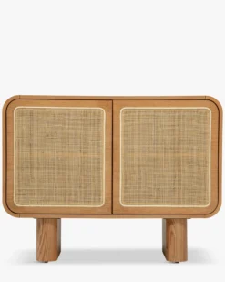 Buffet, Cannage naturel & bois blond, L100 Oxford