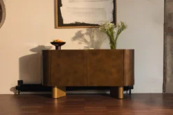 Buffet, Effet laiton antique brossé, L150 Ovalia