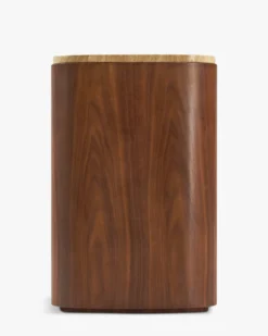 Buffet, Travertin waterproof & bois de noyer, L140 Orion