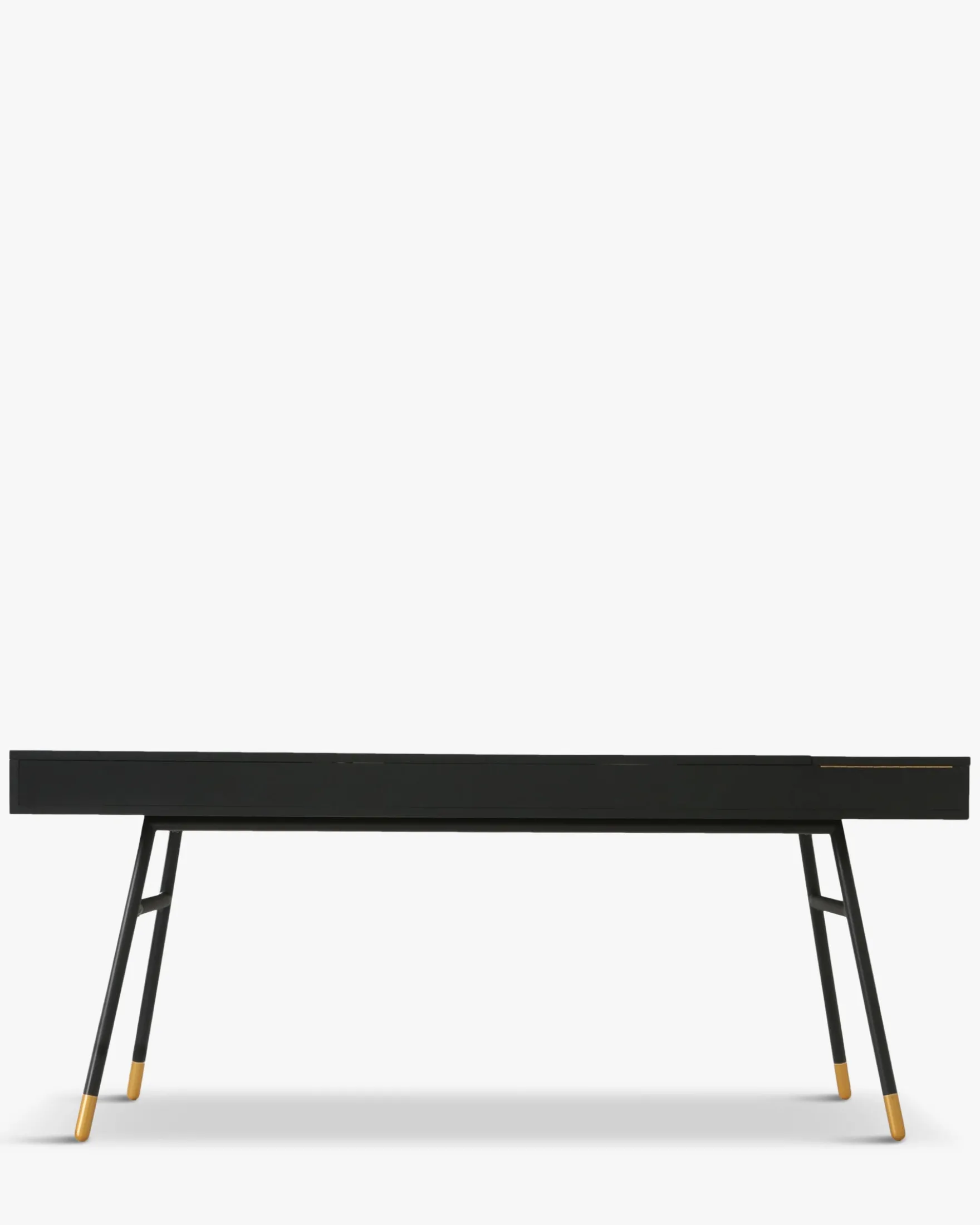 Bureau, Bois de frêne, métal noir & doré, L160 Solomon