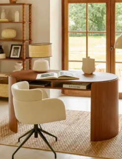 Bureau, Bois de frêne teinte noyer, L160 Elipse