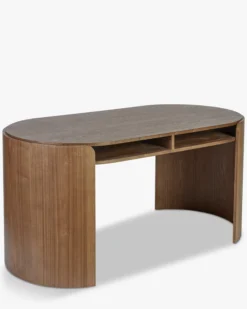 Bureau, Bois de frêne teinte noyer, L160 Elipse