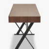 Bureau, Bois noyer & métal noir, L140 Tuxedo
