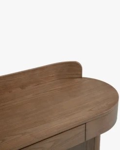 Bureau ou Coiffeuse, Bois teinte noyer veiné, L120 Lina