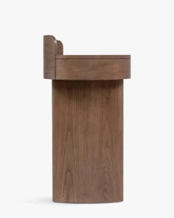Bureau ou Coiffeuse, Bois teinte noyer veiné, L120 Lina