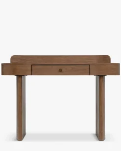 Bureau ou Coiffeuse, Bois teinte noyer veiné, L120 Lina