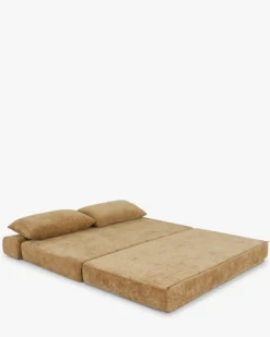 Canapé convertible, Camel crêpé, L190 Samon