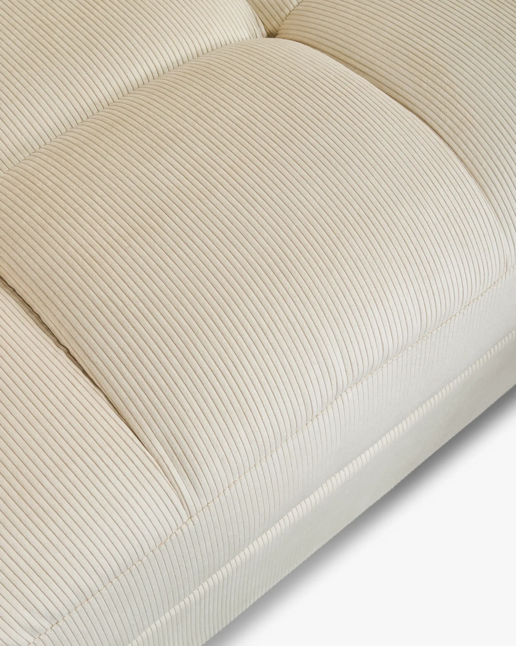 Canapé d'angle double modulable, Velours beige pampa anti-tâches, L382 Paul