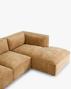 Canapé d'angle droit, Camel crêpé, L300 Auster