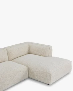 Canapé d'angle droit, Tweed beige moucheté, L260 Auster