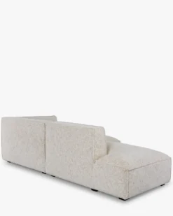 Canapé d'angle droit, Tweed beige moucheté, L260 Auster