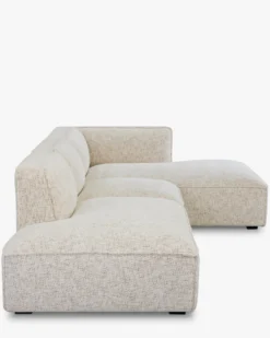 Canapé d'angle droit, Tweed beige moucheté, L300 Auster