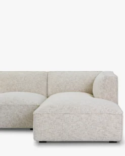 Canapé d'angle droit, Tweed beige moucheté, L300 Auster