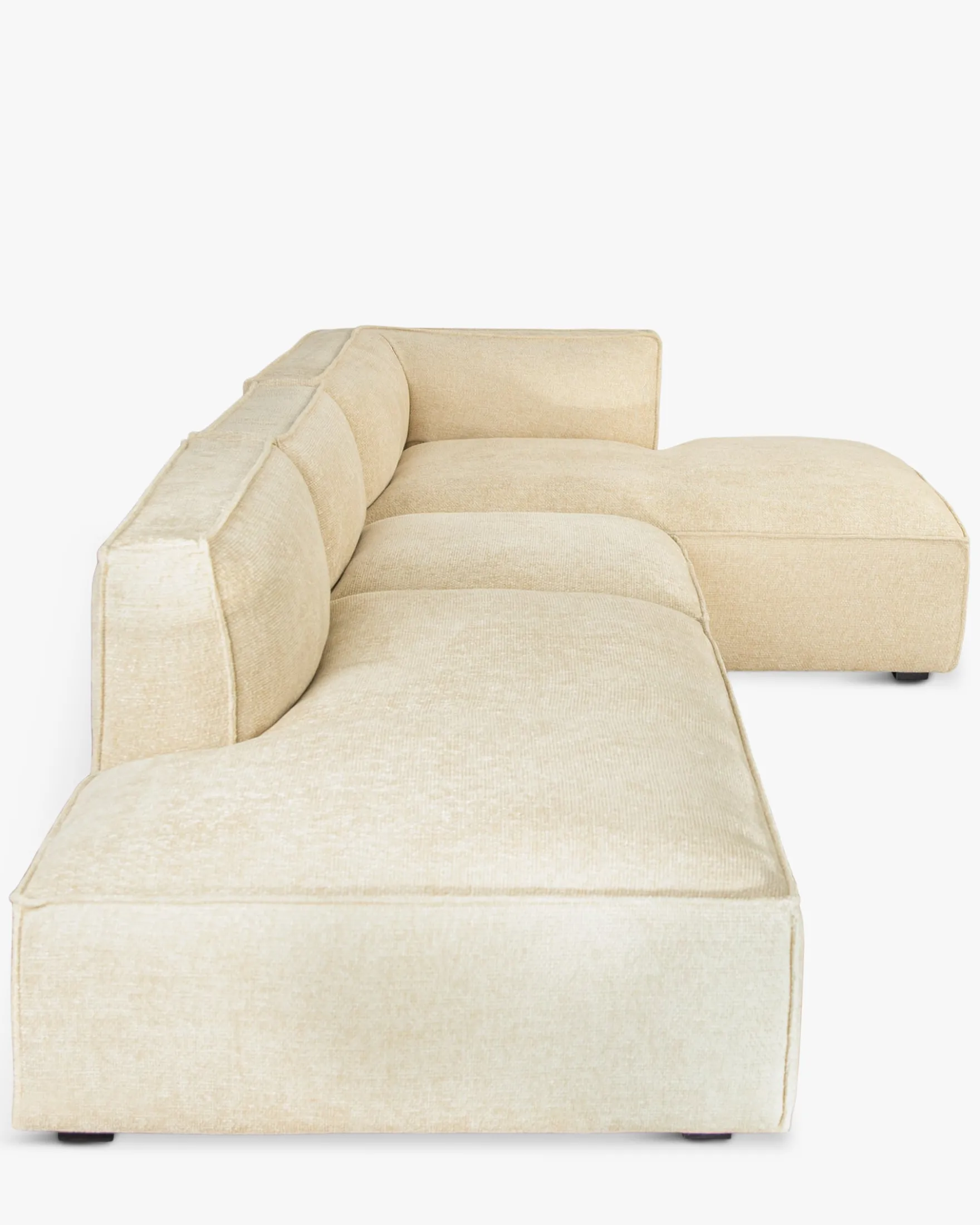 Canapé d'angle droit, Tweed sable, L300 Auster
