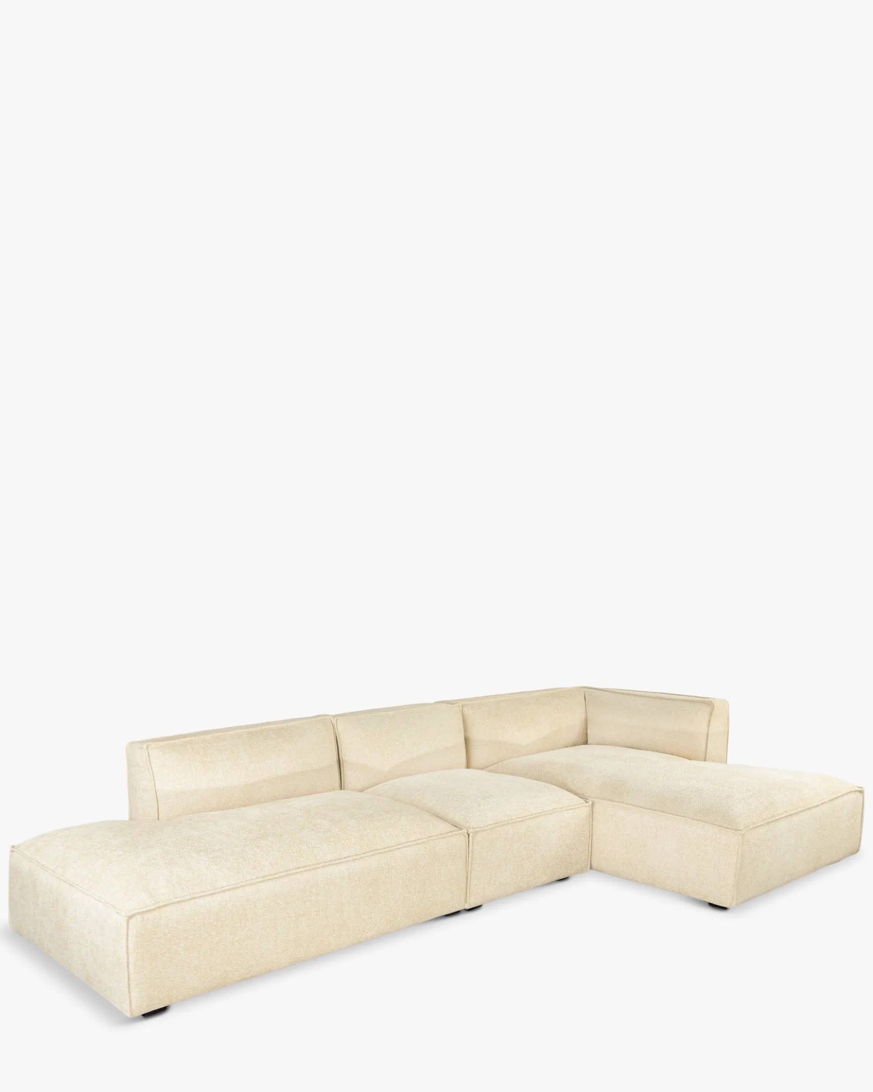 Canapé d'angle droit, Tweed sable, L300 Auster