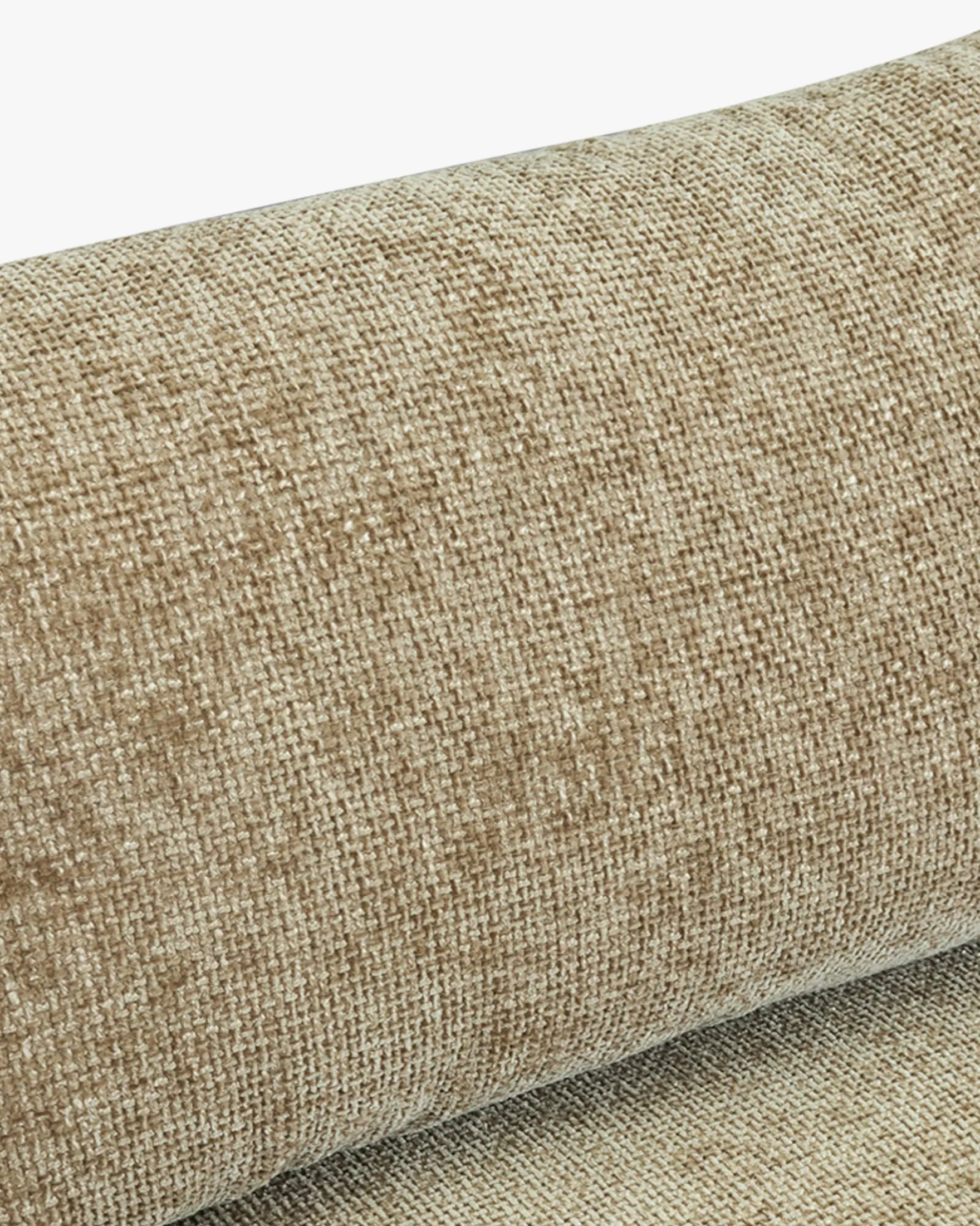 Canapé d'angle droit, Tweed taupe & métal noir, L286 Ethan