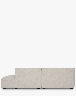 Canapé d'angle gauche, Tweed beige moucheté, L260 Auster