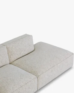 Canapé d'angle gauche, Tweed beige moucheté, L300 Auster