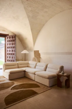 Canapé d'angle modulable, Beige sahara Pulp