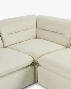 Canapé d'angle modulable, Beige sahara Pulp